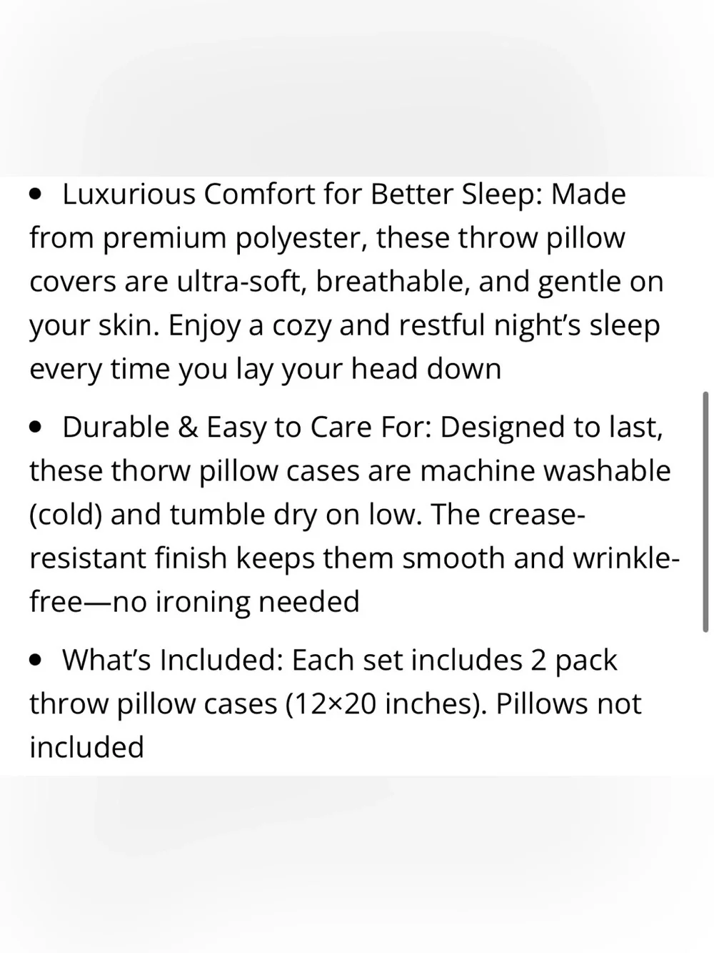 Seersucker Lumbar Pillow Covers 100% Microfiber 12x20” (2-Pack) WHITE